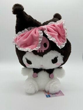 Sanrio Kuromi Ear-Tie Pink Bow Big FuRyu 14” VERY SOFT Plush Plushie
